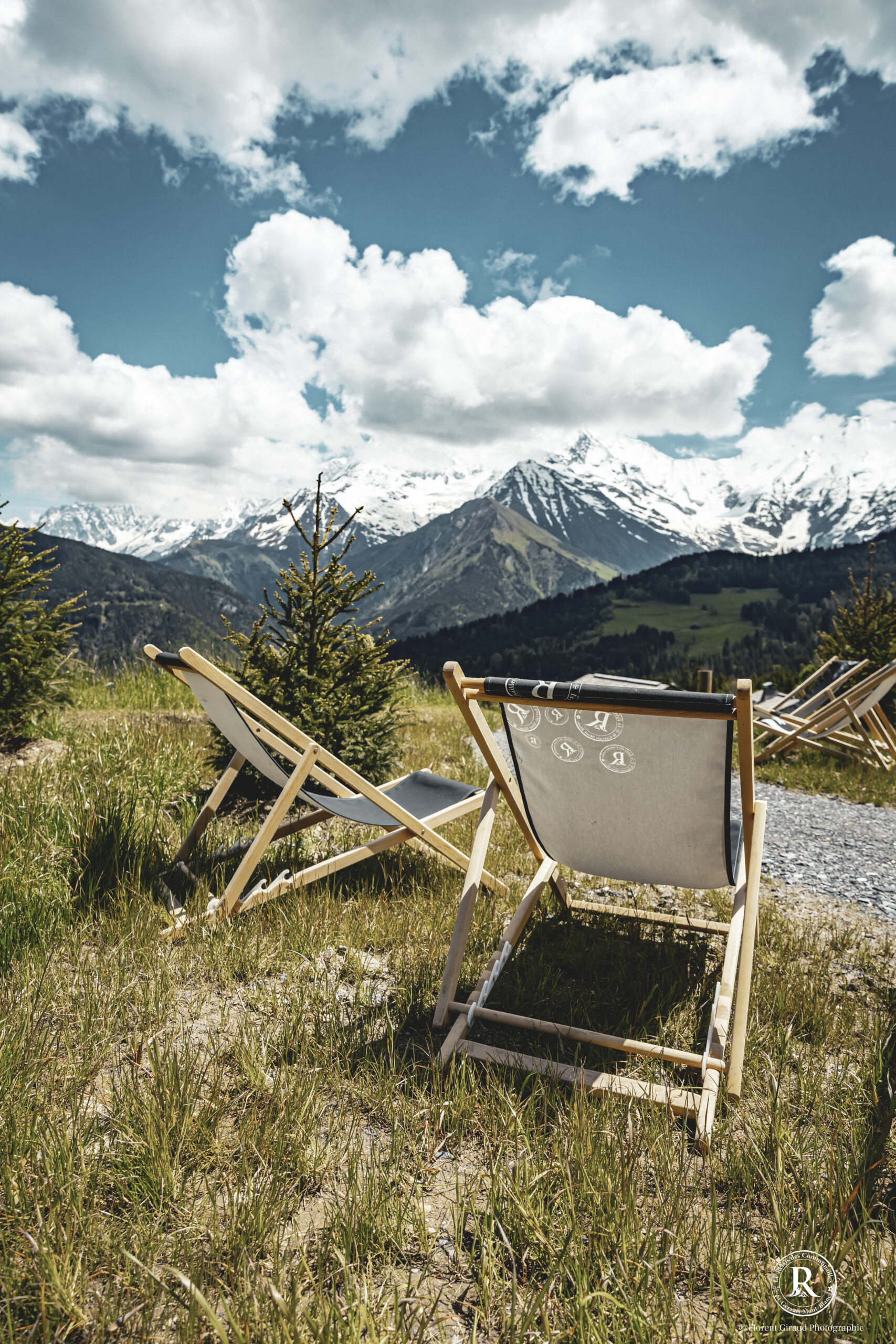Petite pause au restaurant face au Mont-Blanc